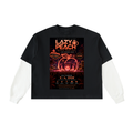 Layered Contrast Sleeve Cotton T-Shirt