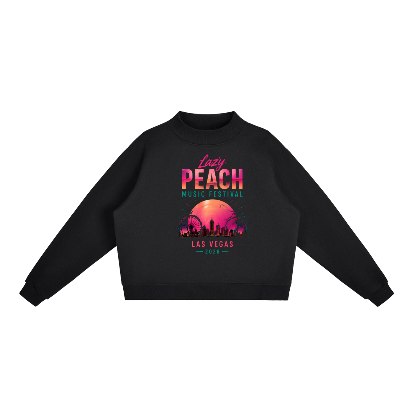 Essential Fleece Mock-Neck Crew Sweatshirt