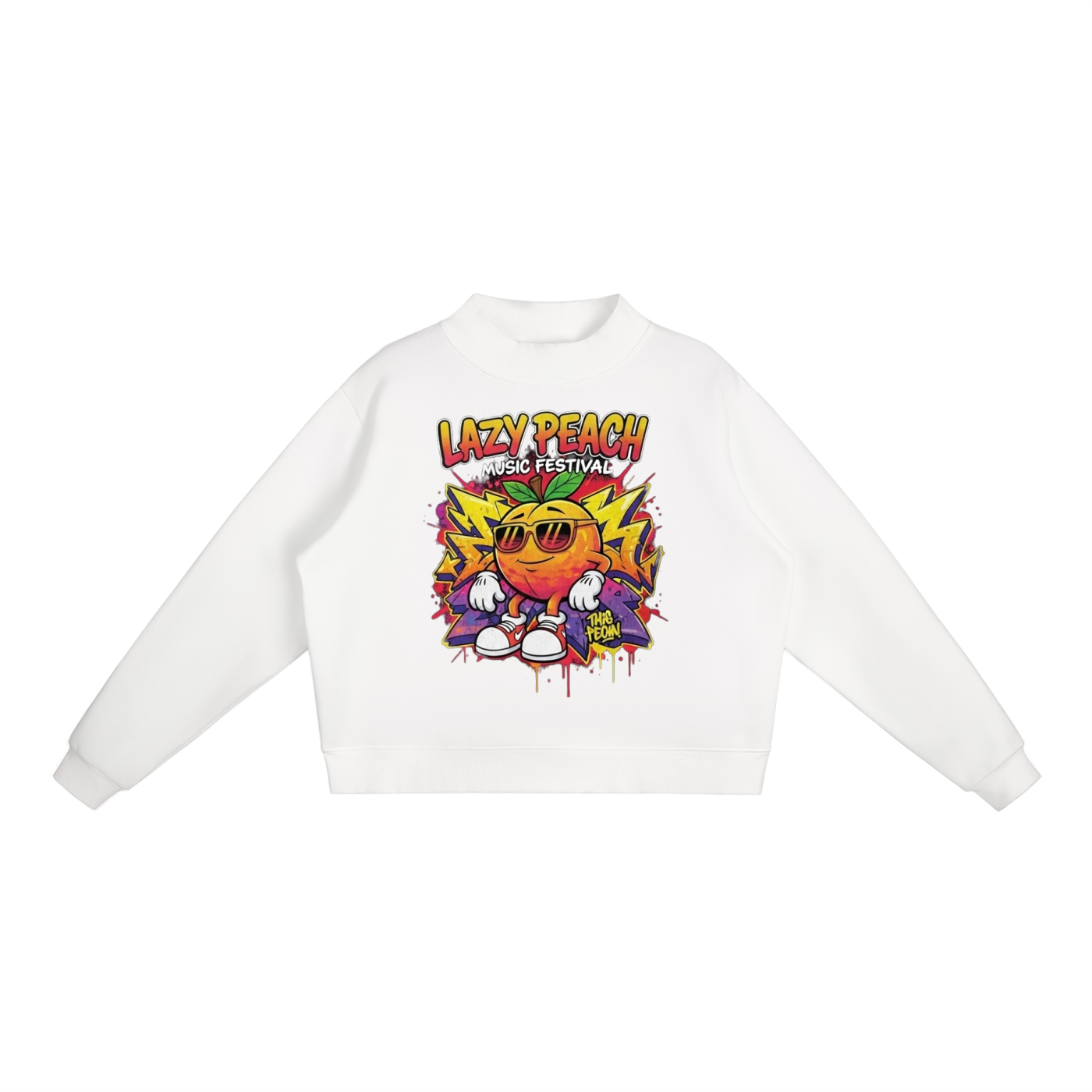 Essential Fleece Mock-Neck Crew Sweatshirt