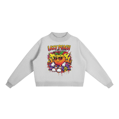 Essential Fleece Mock-Neck Crew Sweatshirt