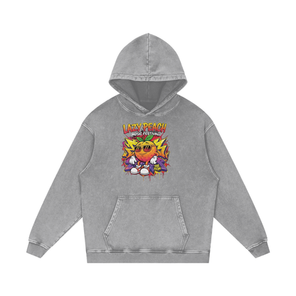 Snow Washed Loose Cotton Hoodie