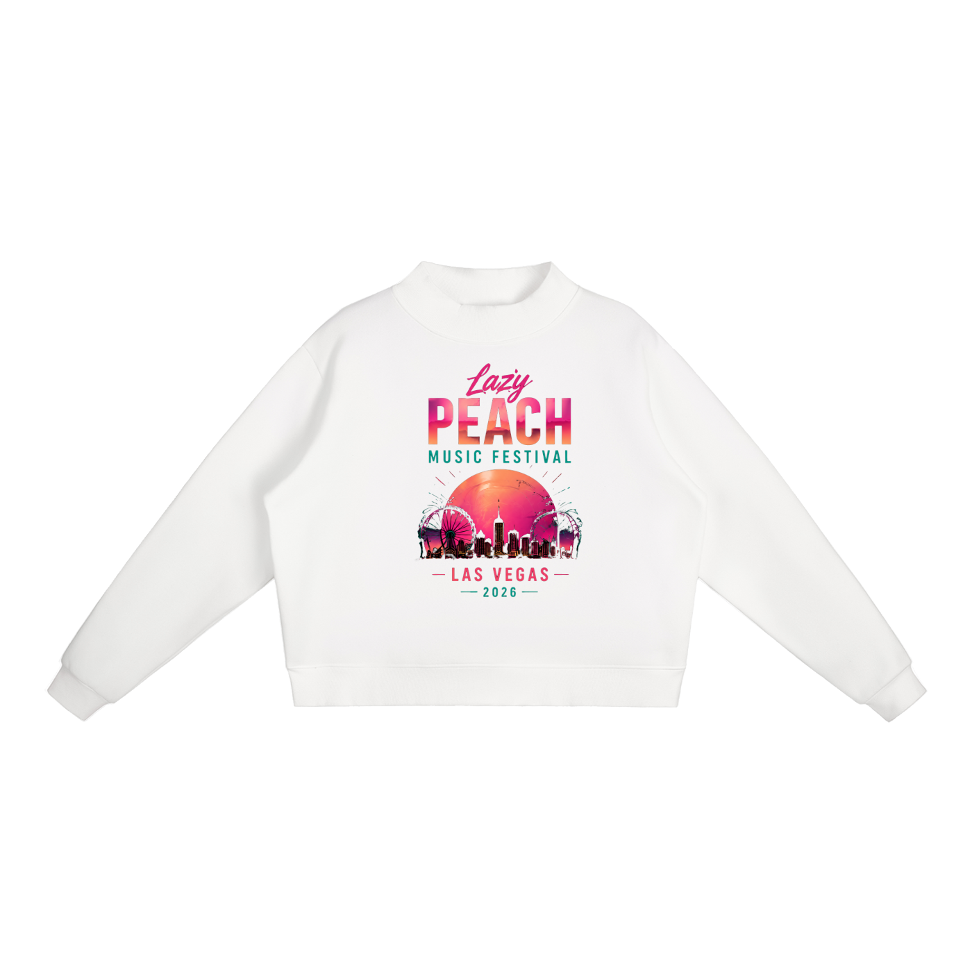 Essential Fleece Mock-Neck Crew Sweatshirt