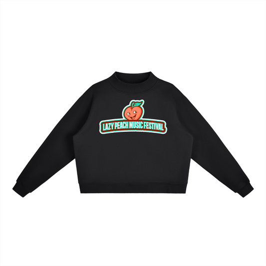 Essential Fleece Mock-Neck Crew Sweatshirt