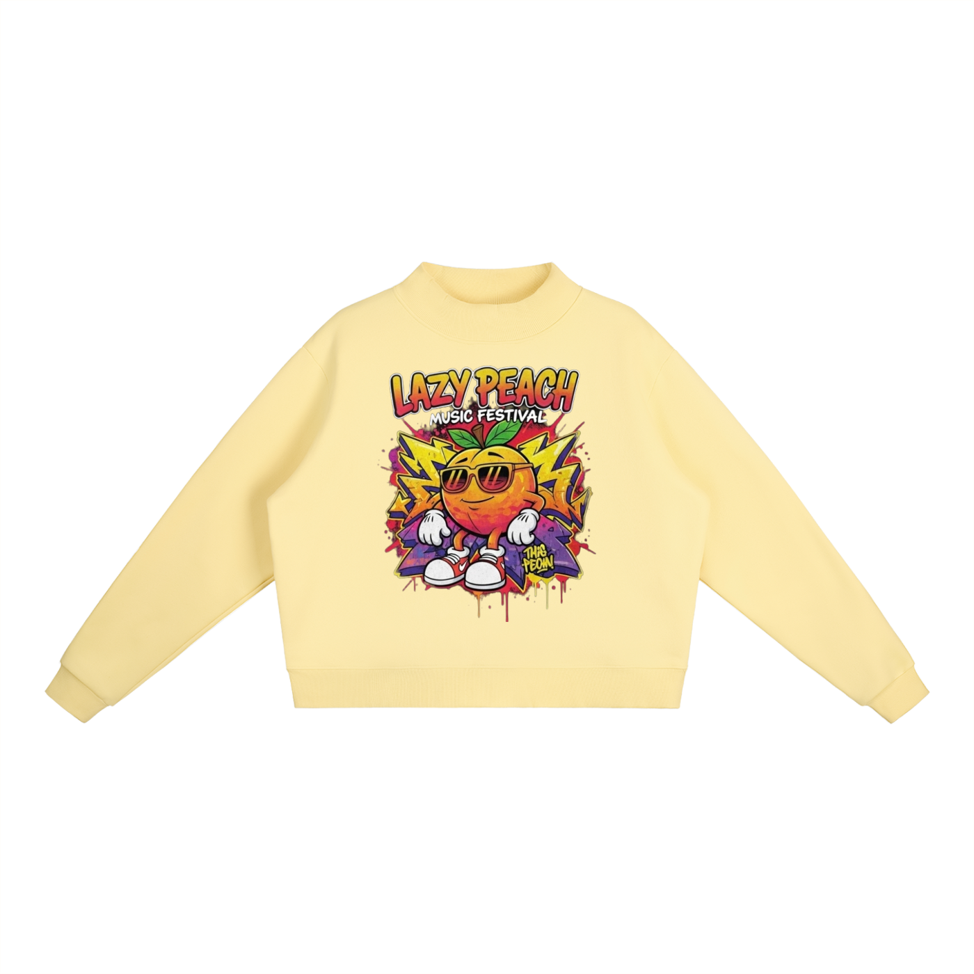 Essential Fleece Mock-Neck Crew Sweatshirt