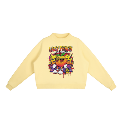Essential Fleece Mock-Neck Crew Sweatshirt