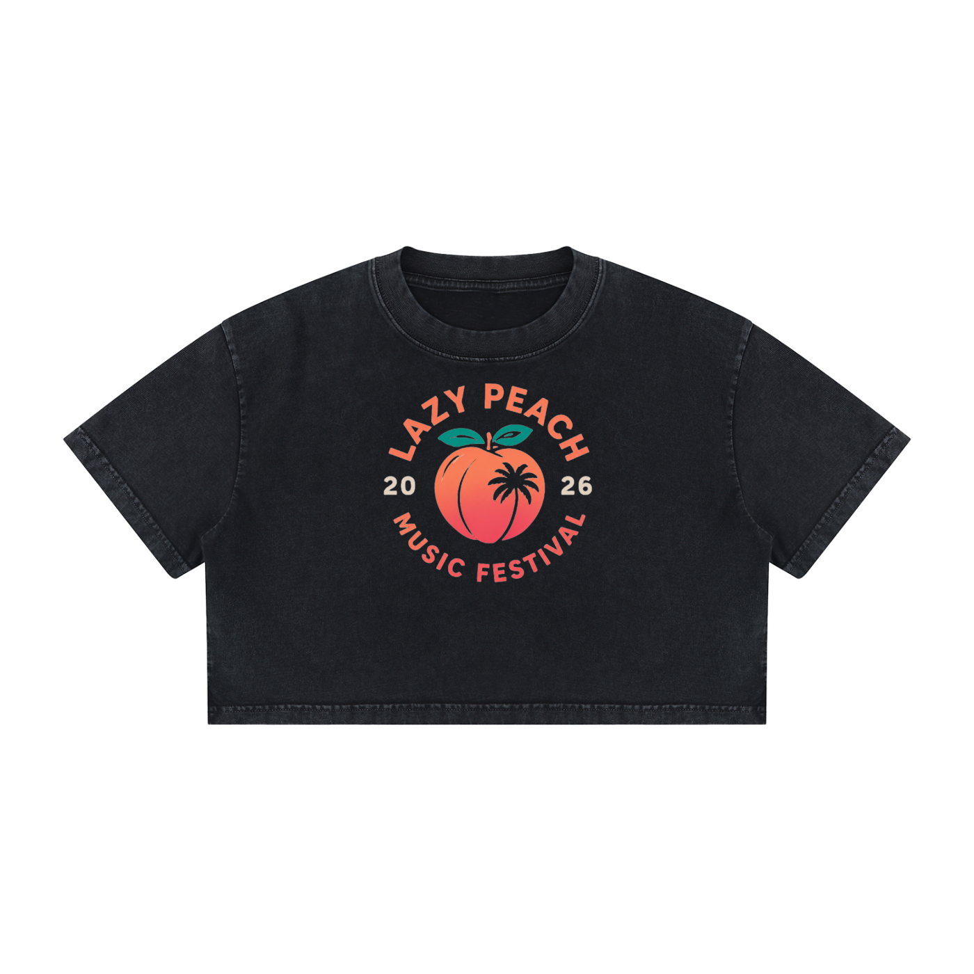 Women's Mineral Wash Cotton Crop T-Shirt