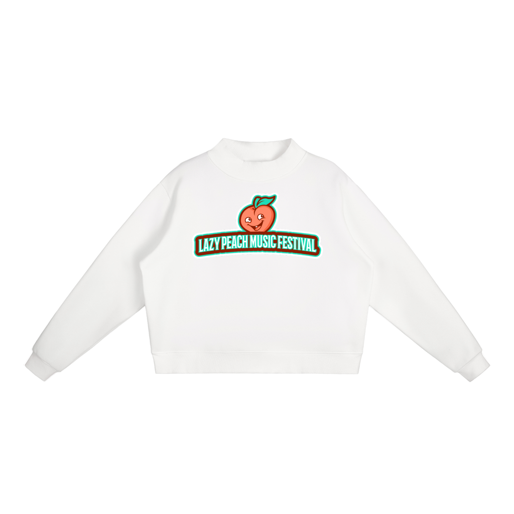 Essential Fleece Mock-Neck Crew Sweatshirt