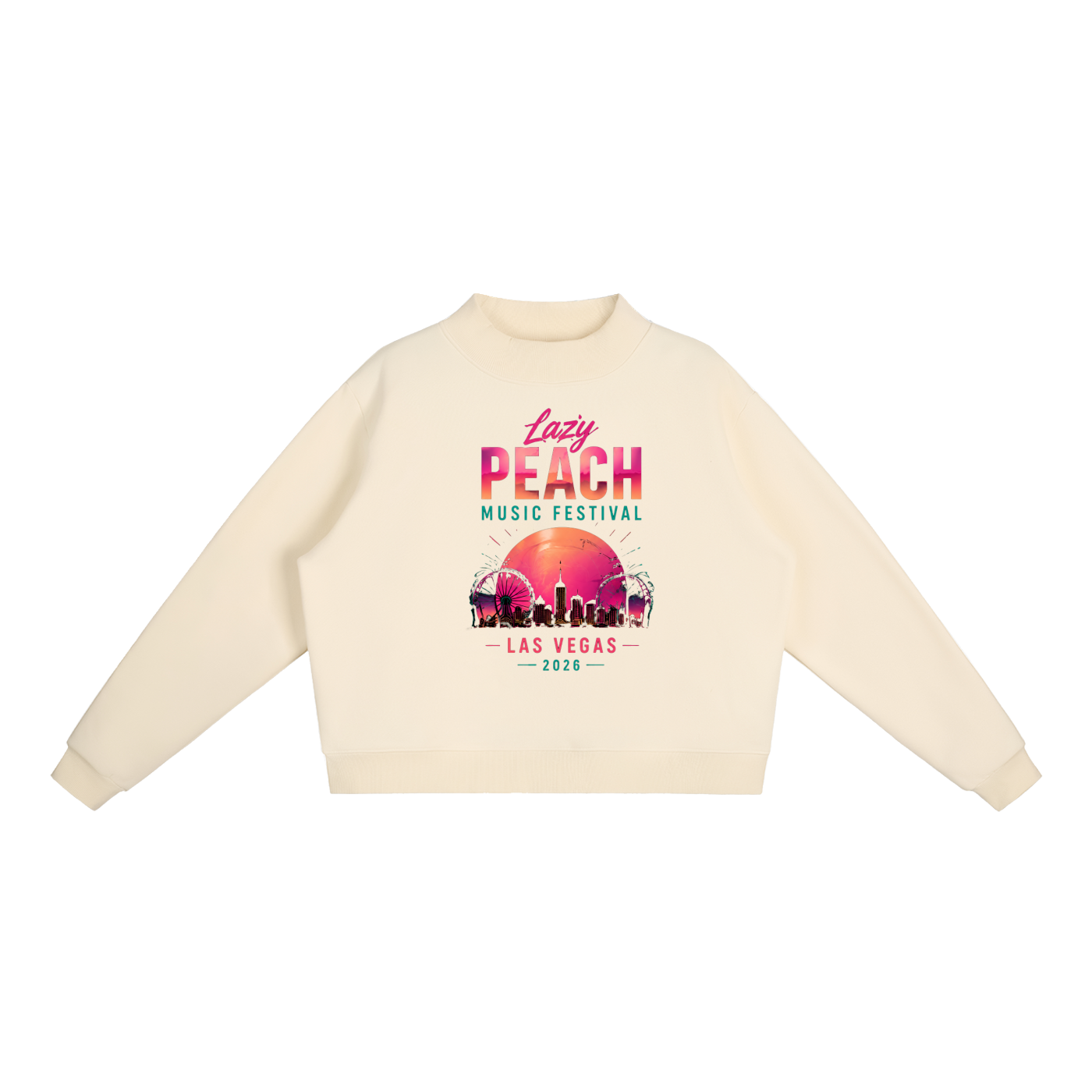 Essential Fleece Mock-Neck Crew Sweatshirt