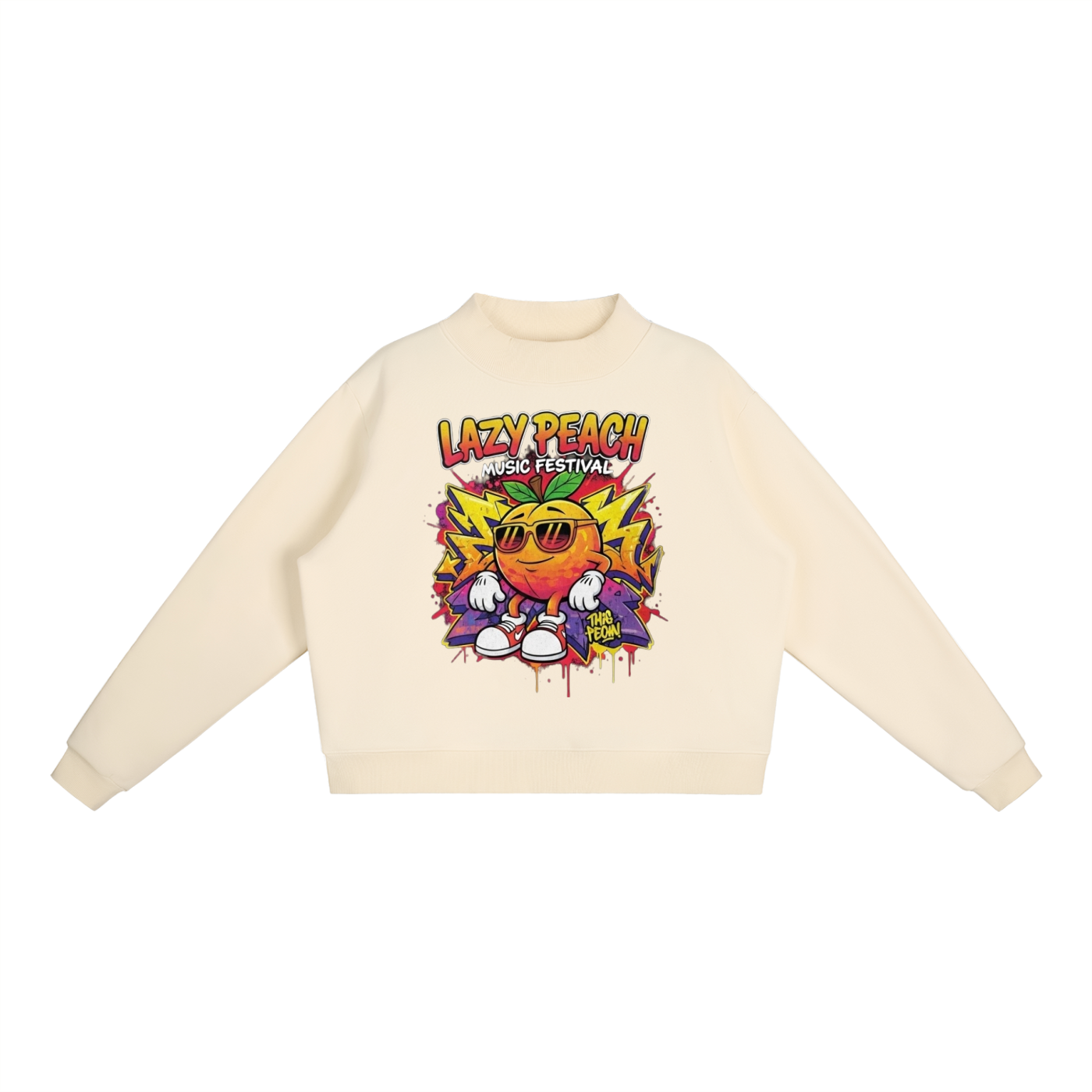 Essential Fleece Mock-Neck Crew Sweatshirt