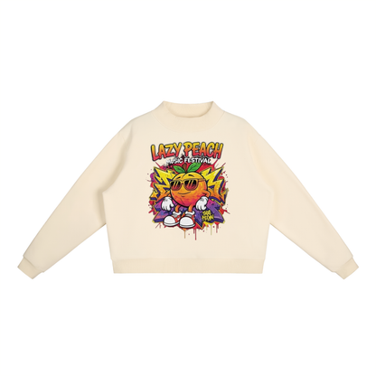 Essential Fleece Mock-Neck Crew Sweatshirt