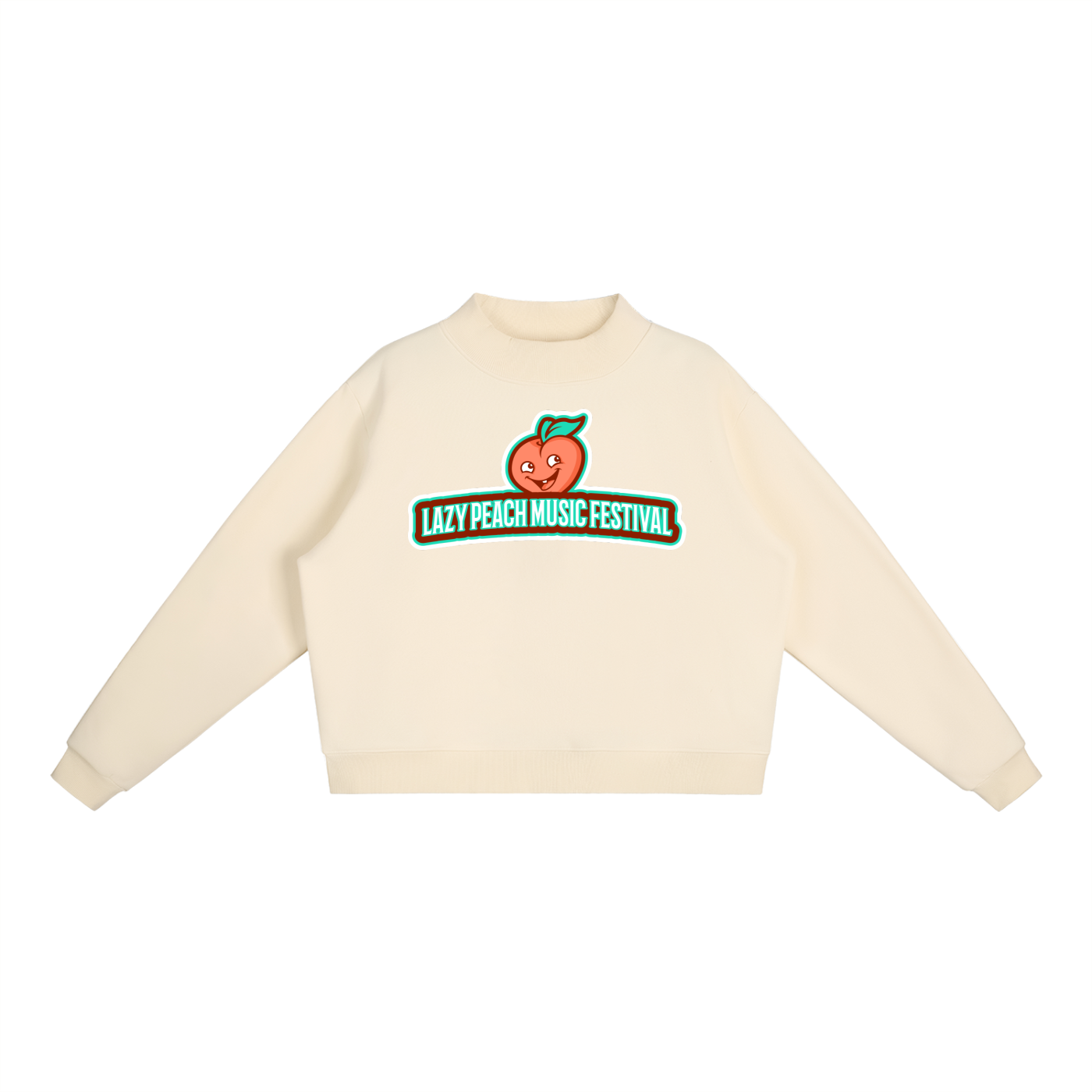 Essential Fleece Mock-Neck Crew Sweatshirt