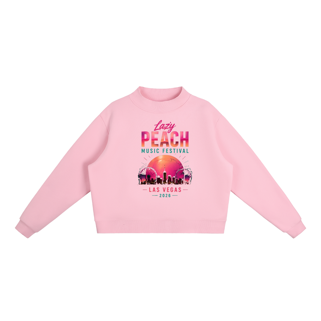 Essential Fleece Mock-Neck Crew Sweatshirt