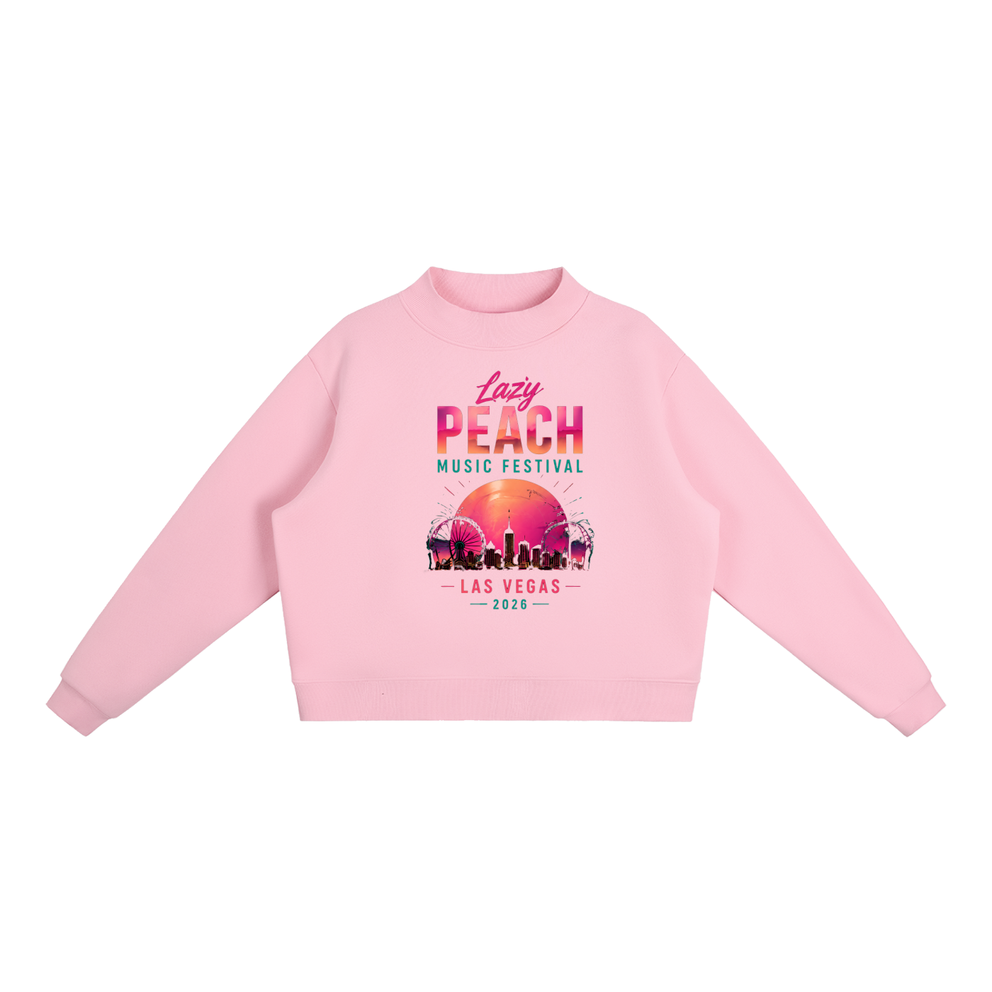 Essential Fleece Mock-Neck Crew Sweatshirt