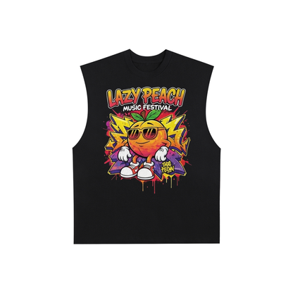 Raw Edge Cotton Tank Top
