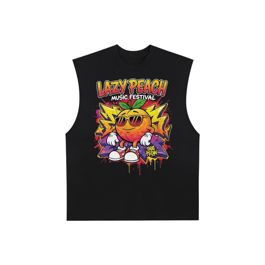 Raw Edge Cotton Tank Top