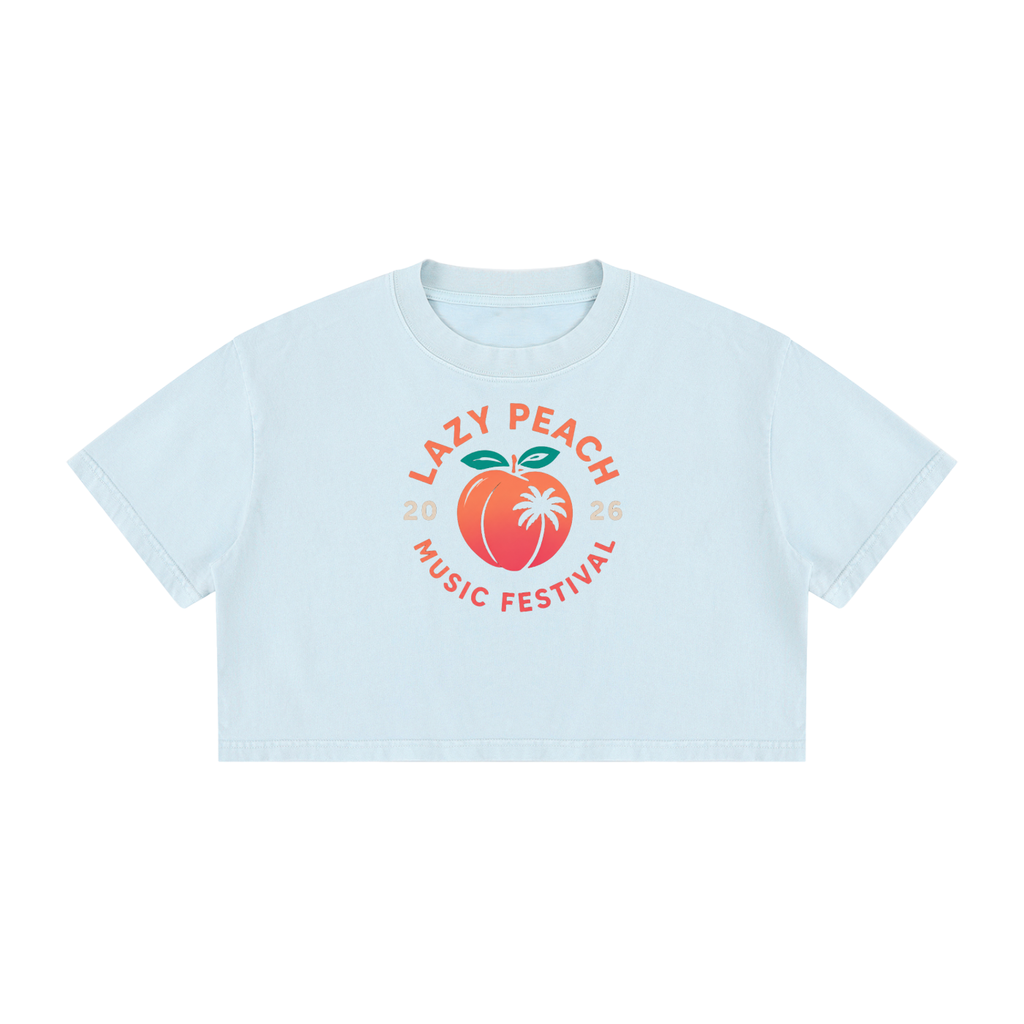 Women's Mineral Wash Cotton Crop T-Shirt