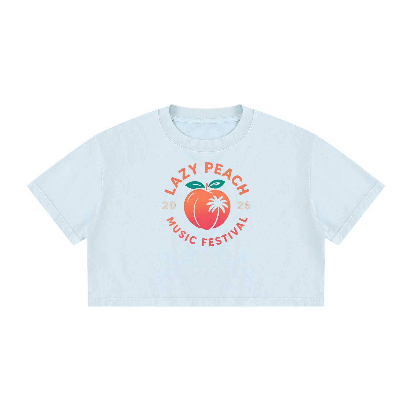 Women's Mineral Wash Cotton Crop T-Shirt