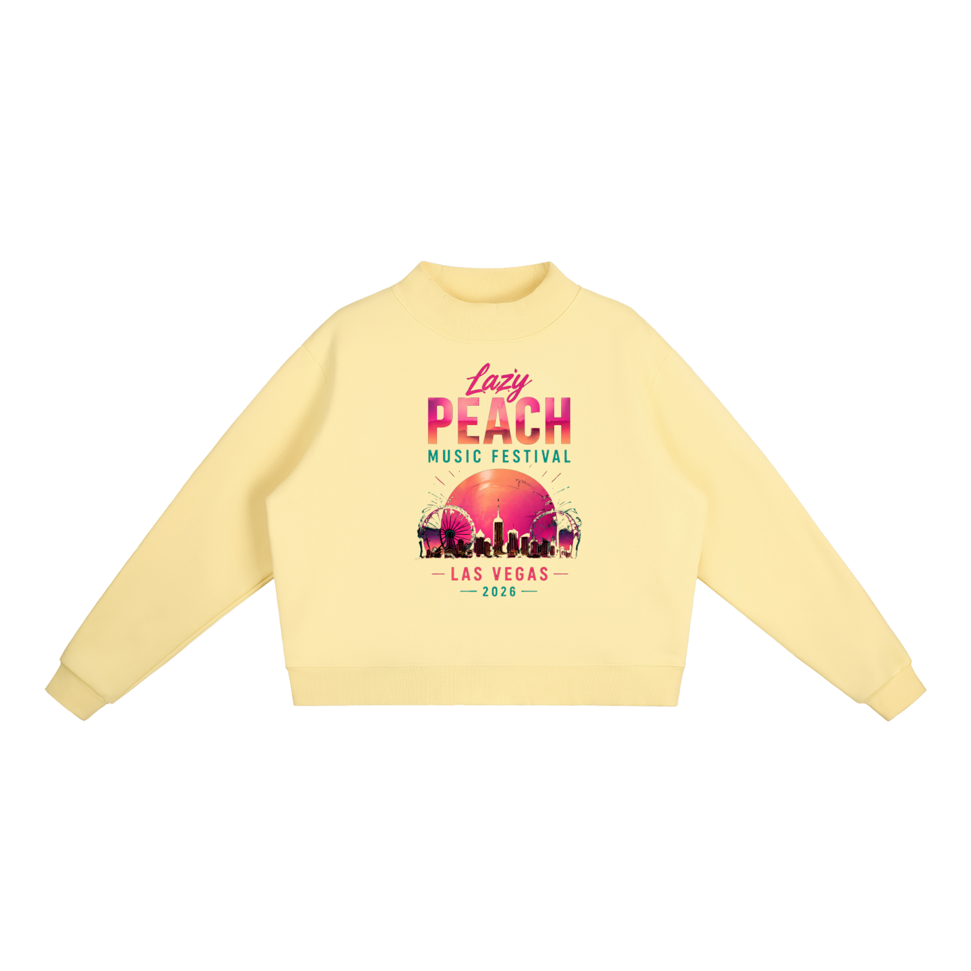 Essential Fleece Mock-Neck Crew Sweatshirt